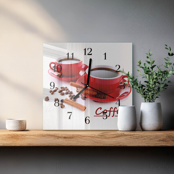 Orologio quadrato Tazza di caffè