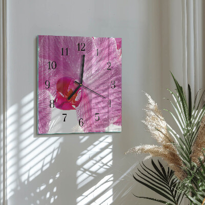 Orologio quadrato Orchidea