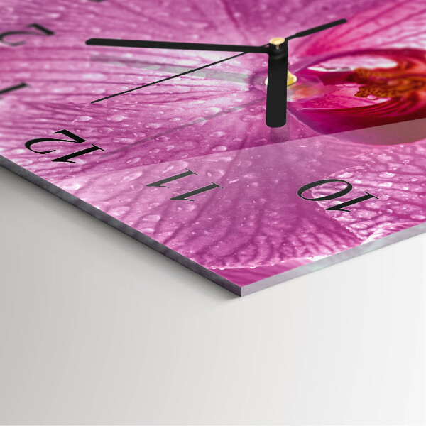Orologio quadrato Orchidea
