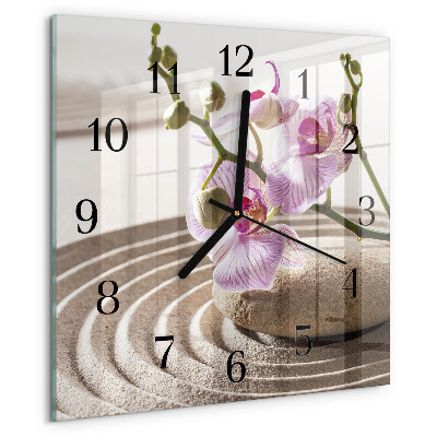 Orologio quadrato Orchidea di sabbia