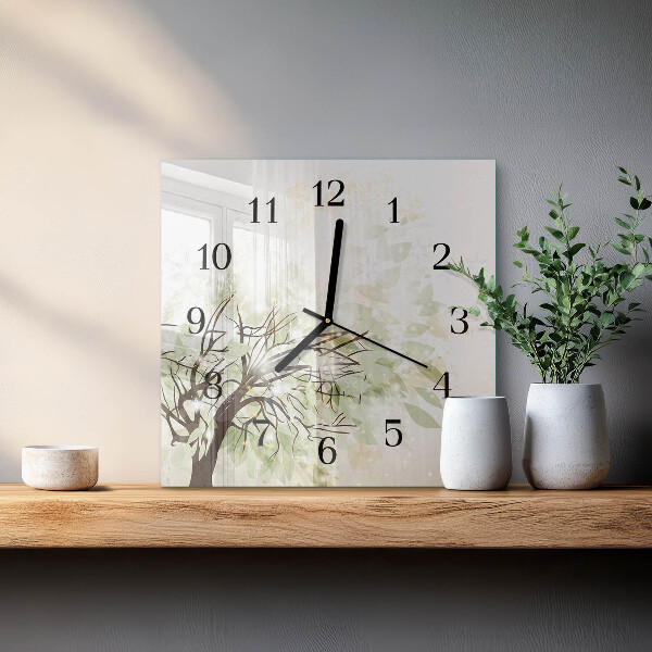 Orologio quadrato Albero