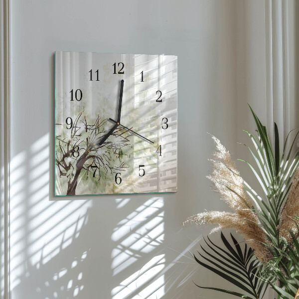 Orologio quadrato Albero