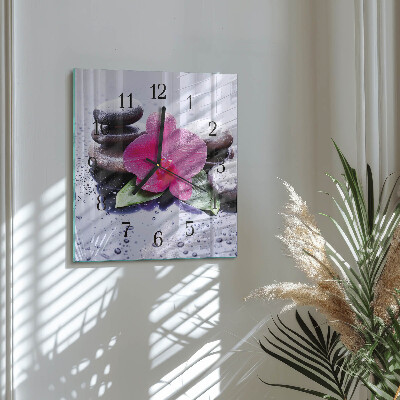 Orologio quadrato Orchidea
