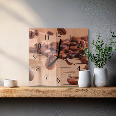 Orologio quadrato chicchi di caffè