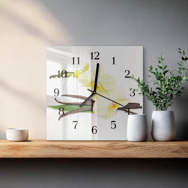 Orologio quadrato Orchidea Vaniglia