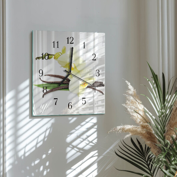 Orologio quadrato Orchidea Vaniglia