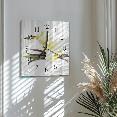 Orologio quadrato Orchidea Vaniglia