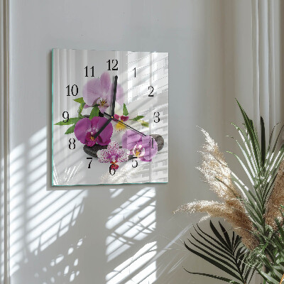 Orologio quadrato Orchidea