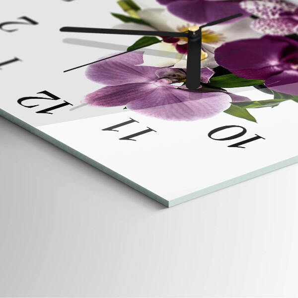 Orologio quadrato Orchidea