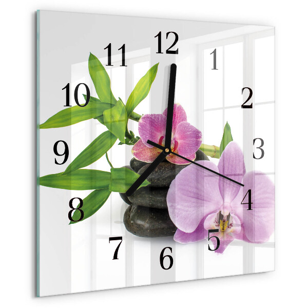 Orologio quadrato Orchidea