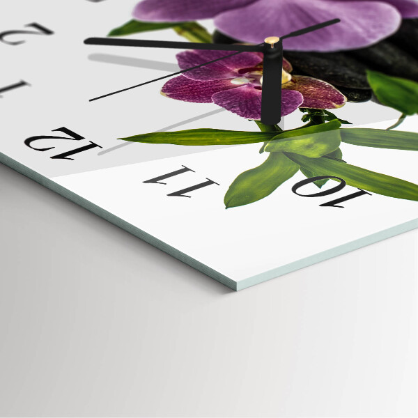 Orologio quadrato Orchidea