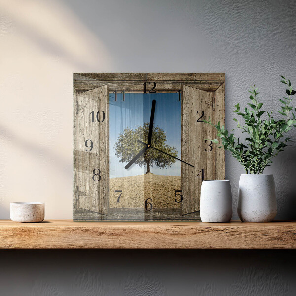 Orologio quadrato Albero