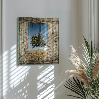 Orologio quadrato Albero