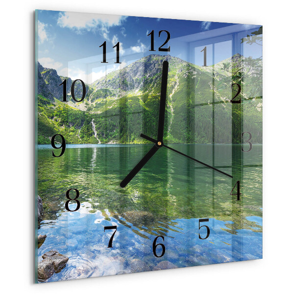 Orologio quadrato Lago di montagna