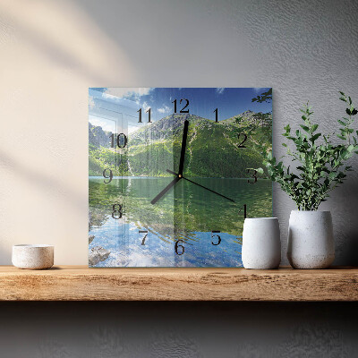 Orologio quadrato Lago di montagna