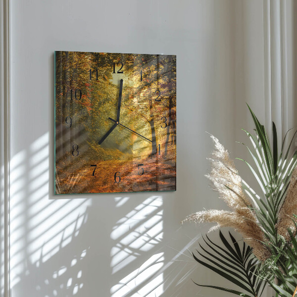 Orologio quadrato Autunno nella foresta