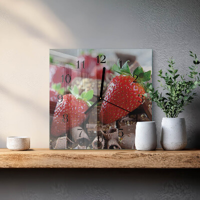 Orologio quadrato Fragole