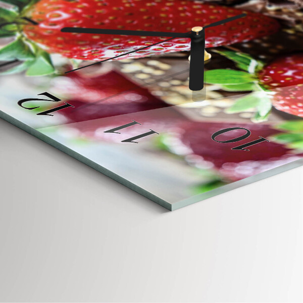Orologio quadrato Fragole