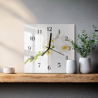 Orologio quadrato Orchidea