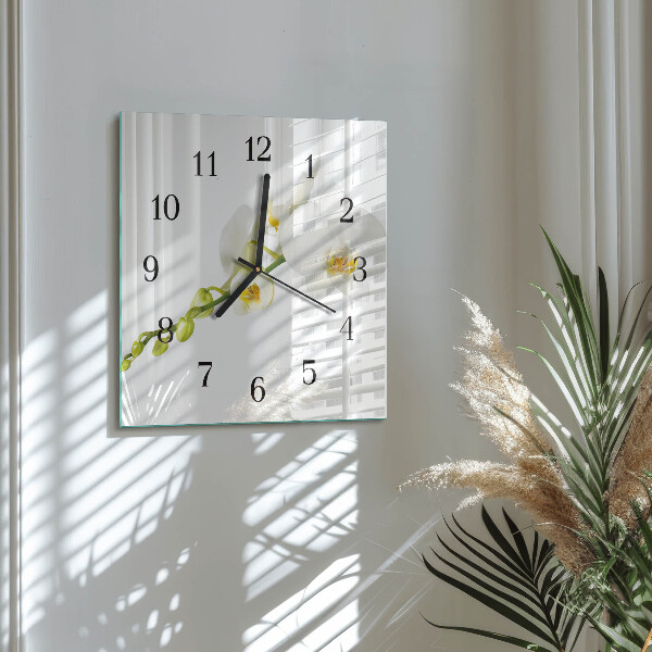 Orologio quadrato Orchidea