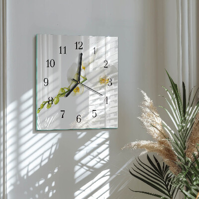 Orologio quadrato Orchidea