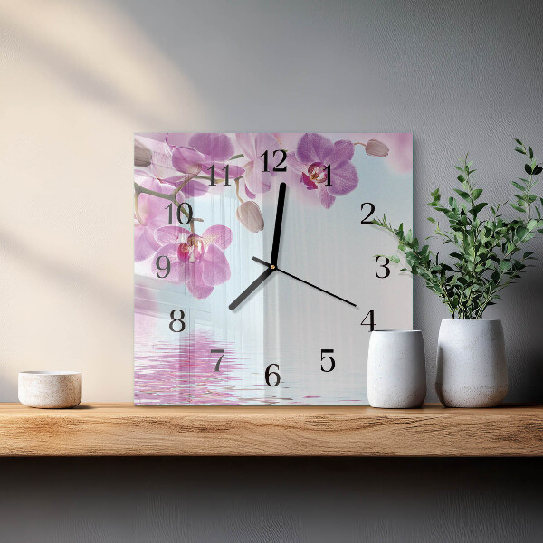 Orologio quadrato Orchidea