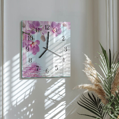 Orologio quadrato Orchidea