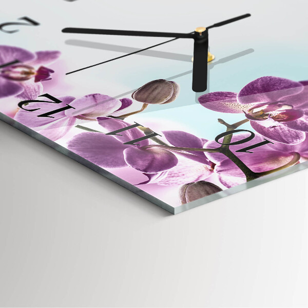 Orologio quadrato Orchidea