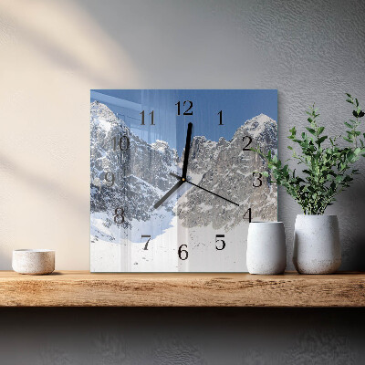 Orologio quadrato Montagne invernali