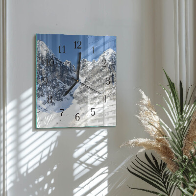 Orologio quadrato Montagne invernali