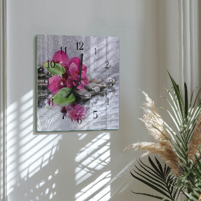 Orologio quadrato Orchidea