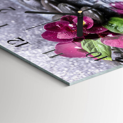 Orologio quadrato Orchidea