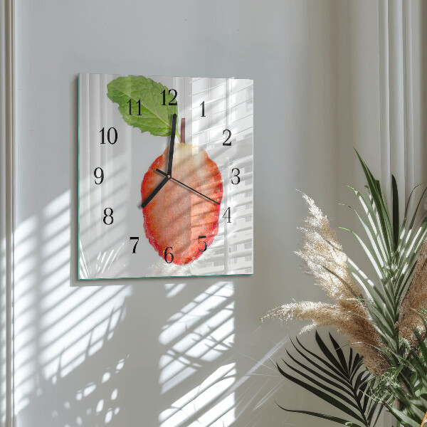 Orologio quadrato Fragola