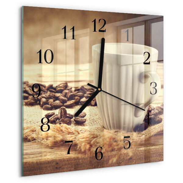 Orologio quadrato Caffè