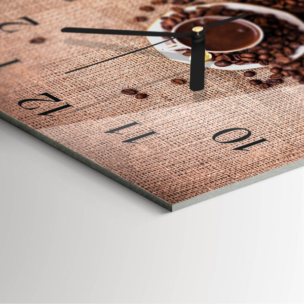 Orologio quadrato chicchi di caffè