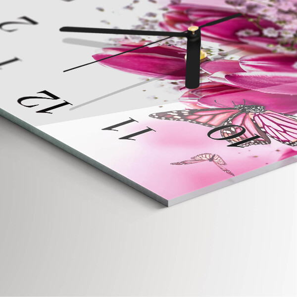 Orologio quadrato Farfalla