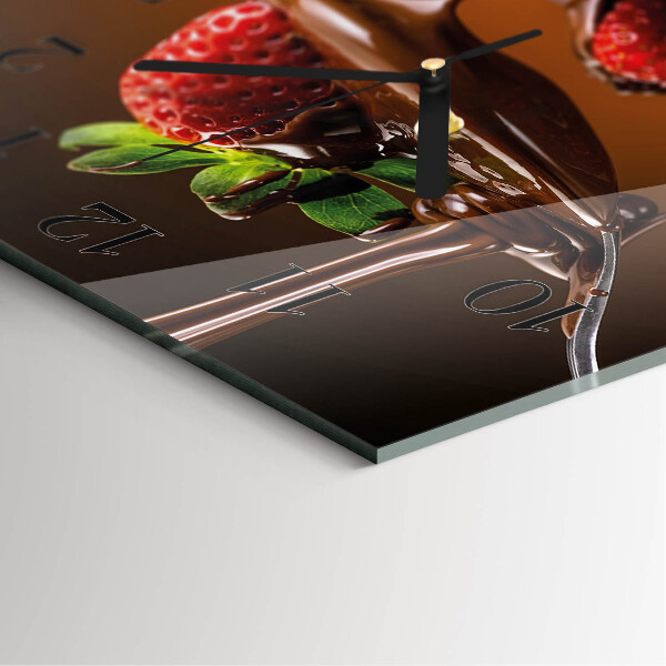 Orologio quadrato Fragole al cioccolato