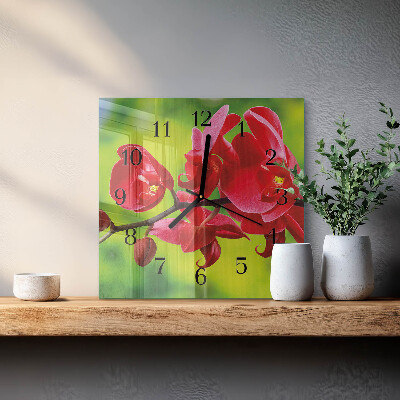 Orologio quadrato Orchidea