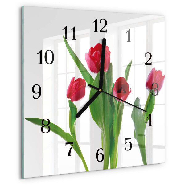Orologio quadrato Tulipani