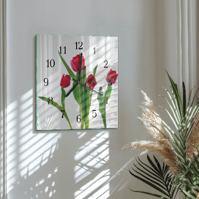 Orologio quadrato Tulipani