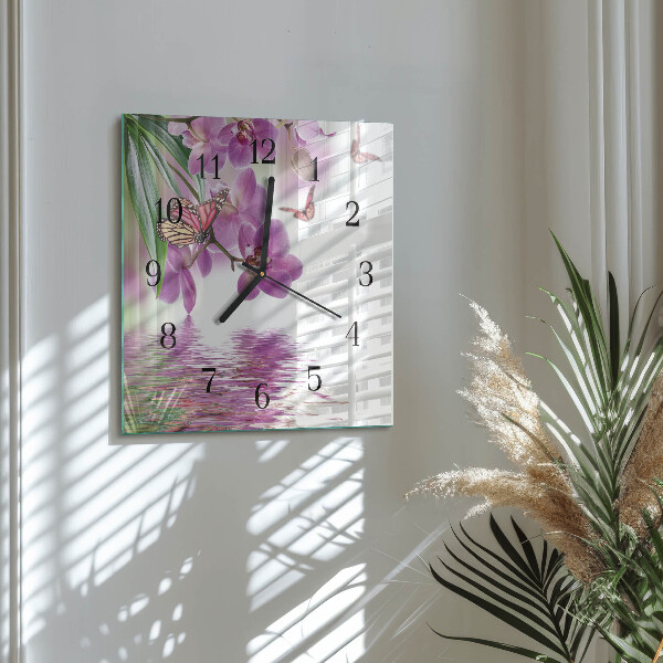 Orologio quadrato Farfalle