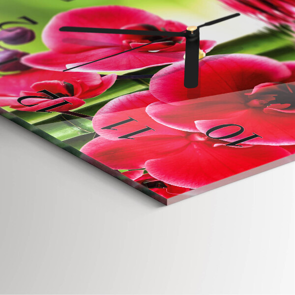 Orologio quadrato Orchidea
