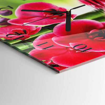 Orologio quadrato Orchidea
