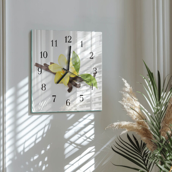 Orologio quadrato Orchidea Vaniglia