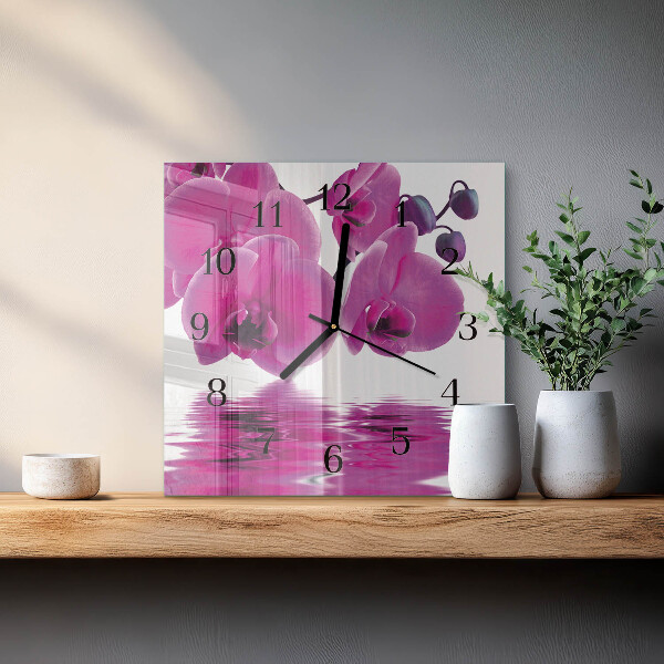 Orologio quadrato Orchidea