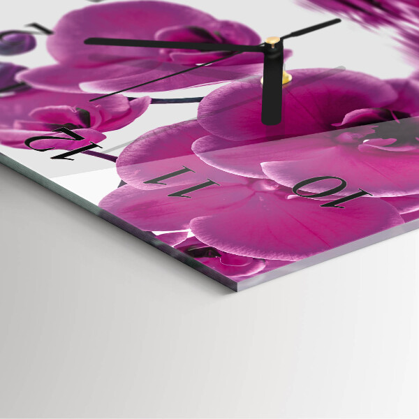 Orologio quadrato Orchidea