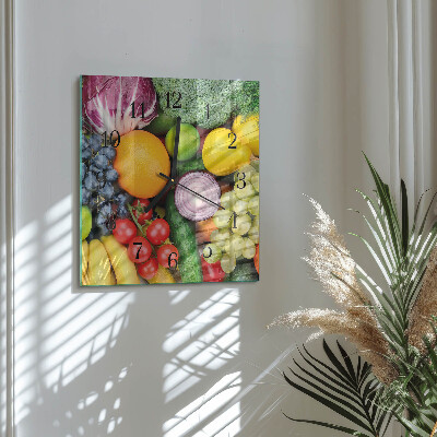 Orologio quadrato Frutta e verdura