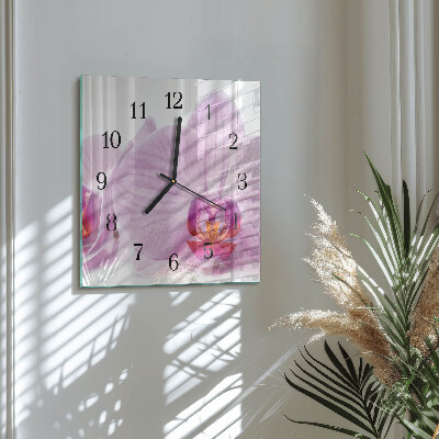 Orologio quadrato Orchidea
