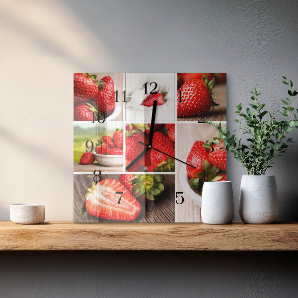 Orologio quadrato Fragole