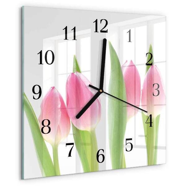 Orologio quadrato Tulipani